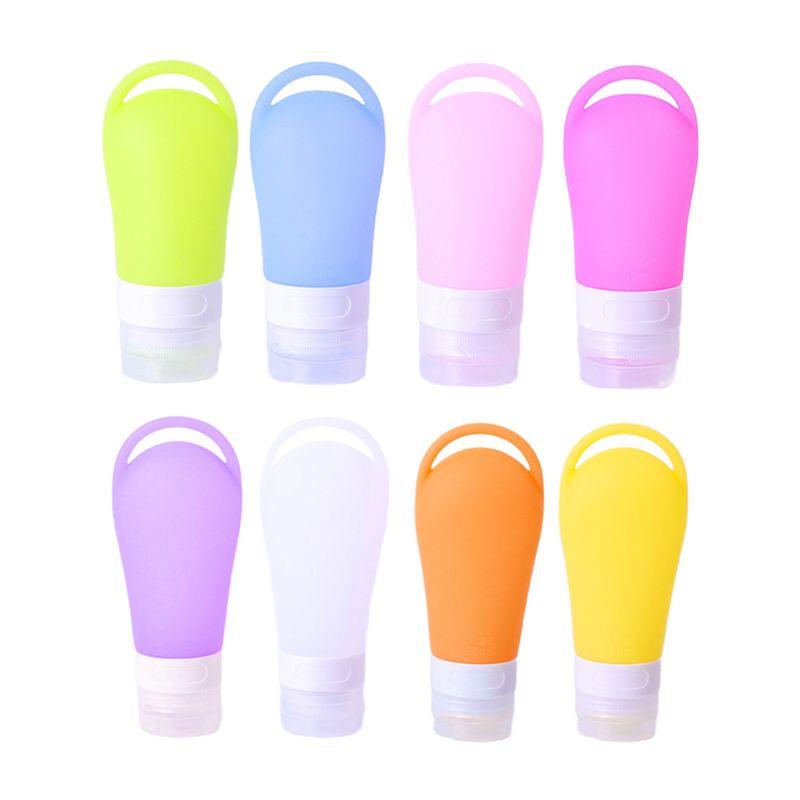 

38 / 60 /90ml Refillable Silicone Empty Bottle with Hanging Hole Travel Portable Lotion Shampoo Shower Gel Squeezable Leak Proof