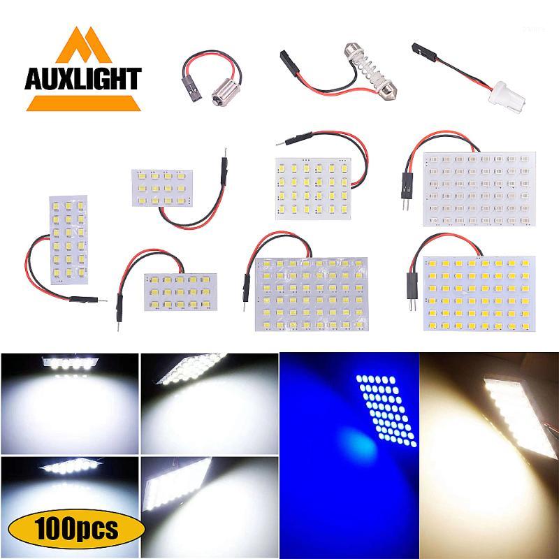 

100x Festoon T10 1210 SMD Car LED Vehicle Panel Lamps Auto Interior Light Dome Reading Lights Bulb BA9S DC 12V1, As pic
