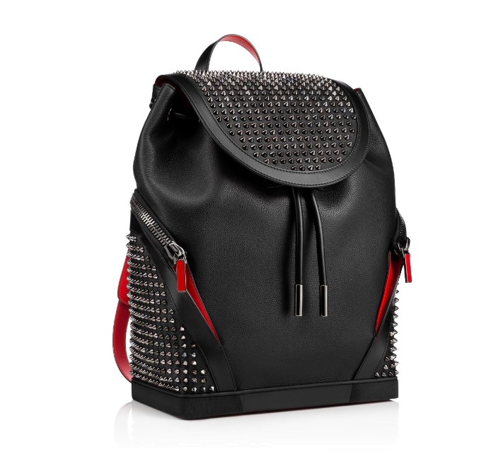 

Women and Men Backpacks Top designer 3D printing lamb skin spike bags with crystal spins black red color packbag Rivet School Big Size Bags