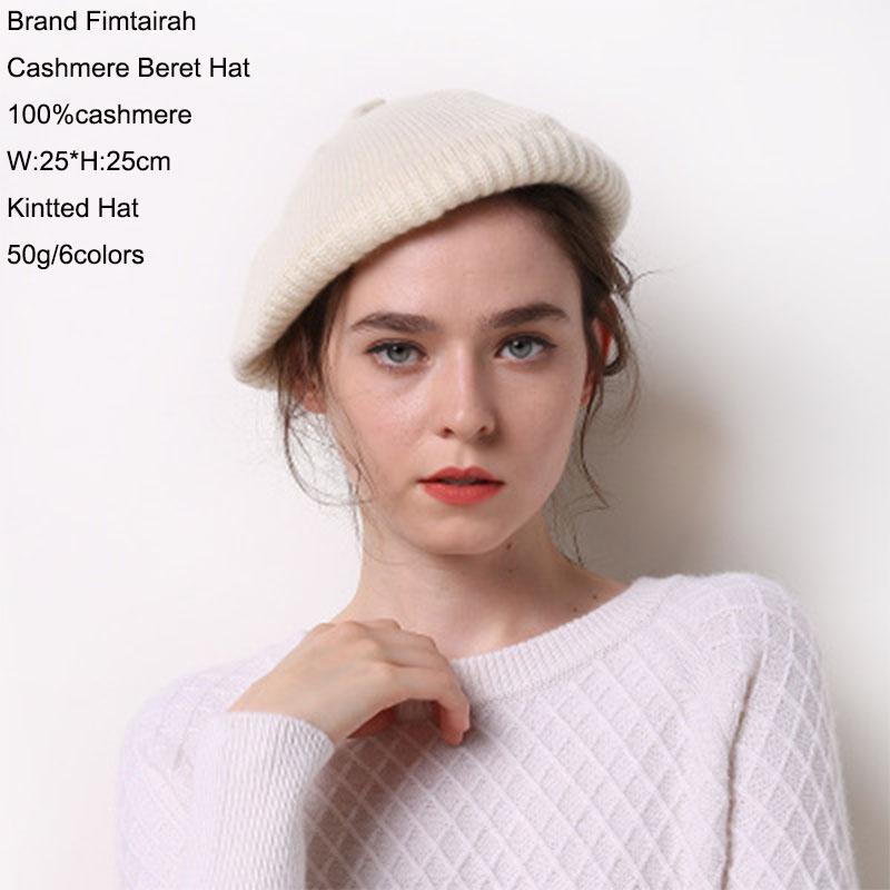 

Luxury Knitted 100 Cashmere Hat Beret Winter 2020 Women Autumn Lady Femme Camel Gray Black Thick Crochet Casual Handmade, Black beret