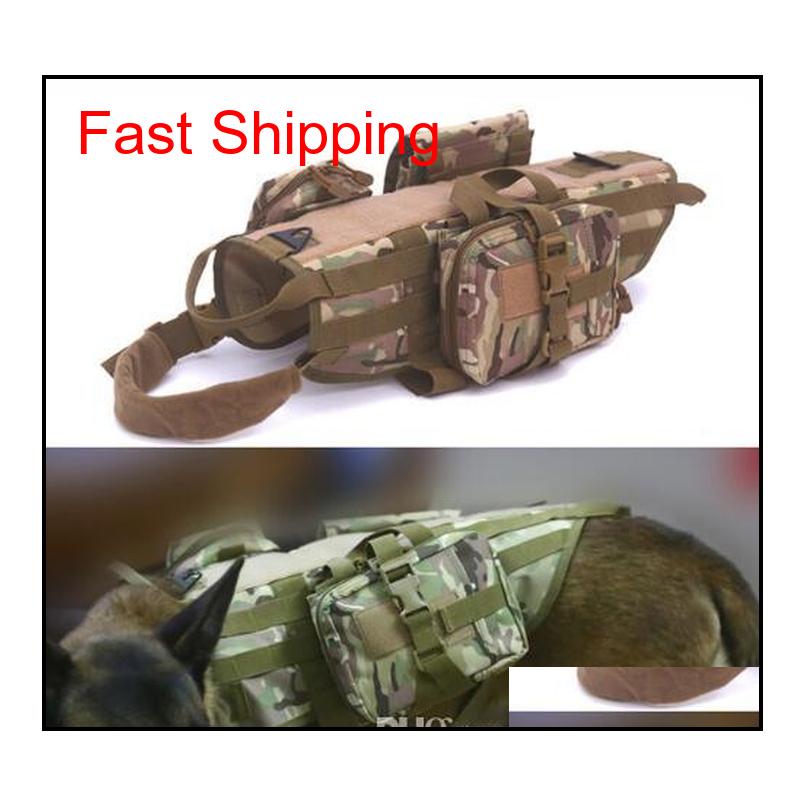 

Tactical Dog Vest Suit Water-Resistant Molle Bag Training Harness For Walking Hiking Waterproof Training Harness Service Dog I3B5X, Cp