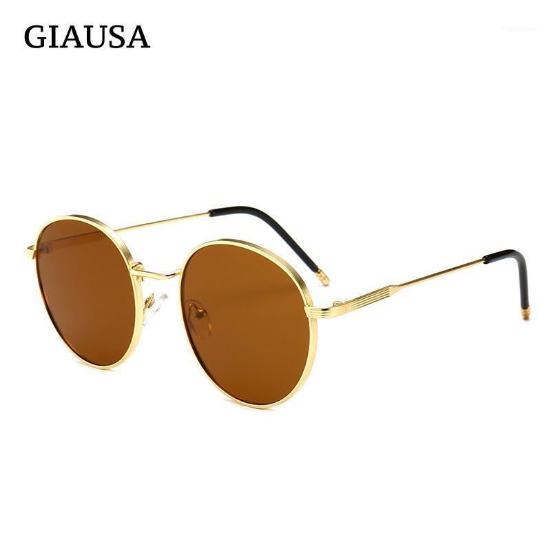 

GIAUSA Luxury Round Retro Sunglasses Retro European Fashion Stars Trend Street Shooting Sunglasses Women 2020 Accessories1
