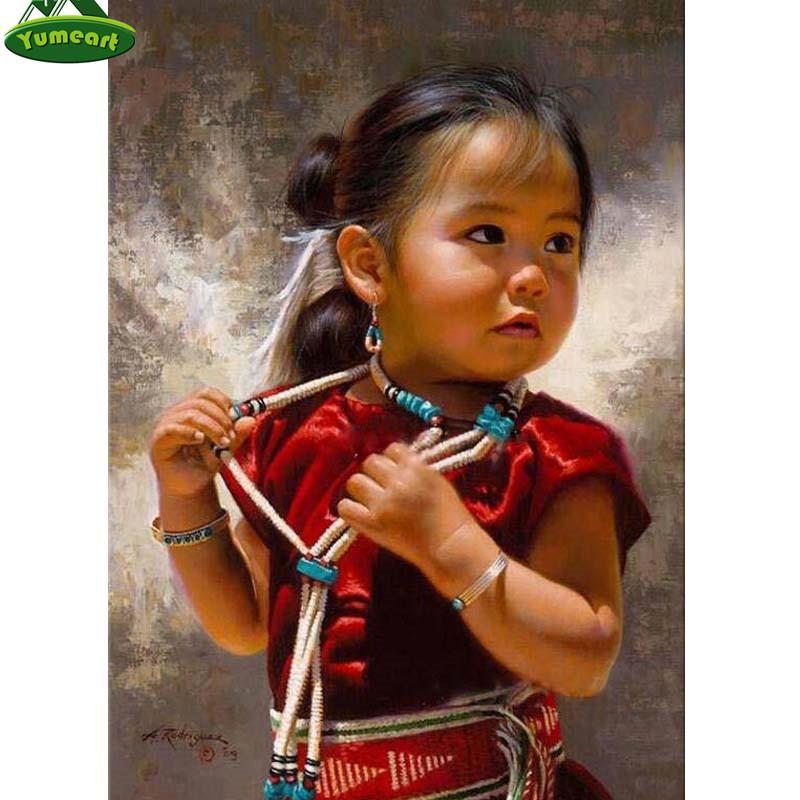 

YUMEART Full Drill Square Diamond Embroidery 5D DIY Diamond Painting Cross Stitch girl 5D Dotz Mosaic Home Decor