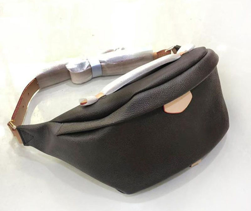 

M43644 Best quality Real Leather BUMBAG Waistpacks Women Belt bag Fashion zipper Crossbody Bag Men Sports Waist Bags Date code
