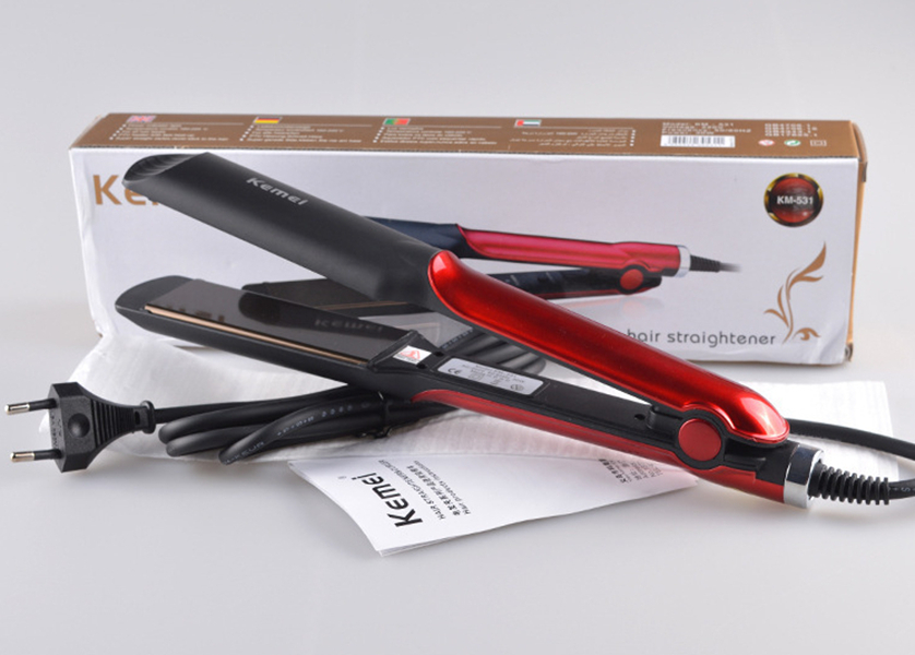

Professional Salon Tools KM-531 hair straightener EU plug, Black