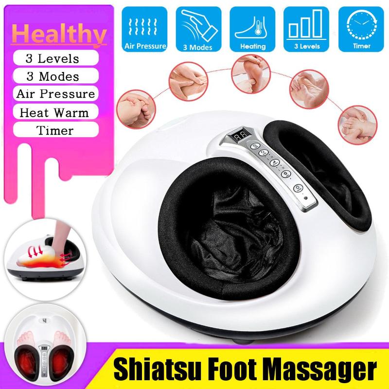 

220V Electric Antistress 3D Shiatsu Kneading Air Pressure Foot Massager Infrared Foot Care Machine Heating Therapy Machine