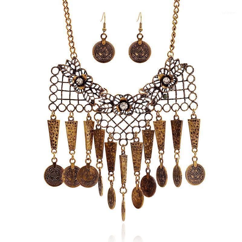 

LZHLQ Bohemia Style Vintage Coin Tassel Statement Necklace Women 2020 Retro Ethnic Maxi Personality Necklaces Pendants Collares1