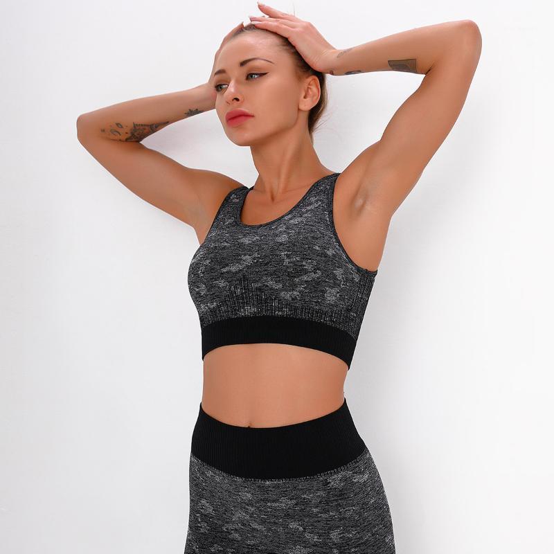 

Seamless Sport Bras Top Vest Fitness Women Racerback Running Tank Crop Tops Workout Padded Yoga Bra High Impact Activewear1, B208002