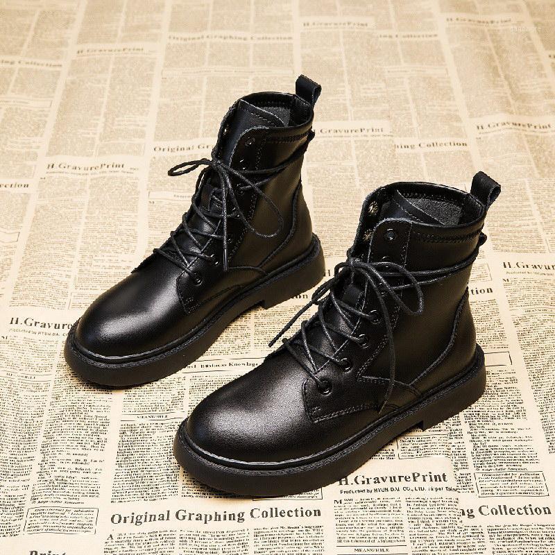 

ERRFC New Designer Women's Black Motorcycle Boots Winter Warm Girls School Trending Leisure Shoes Platform Short Ankle Botas1, Insideplush