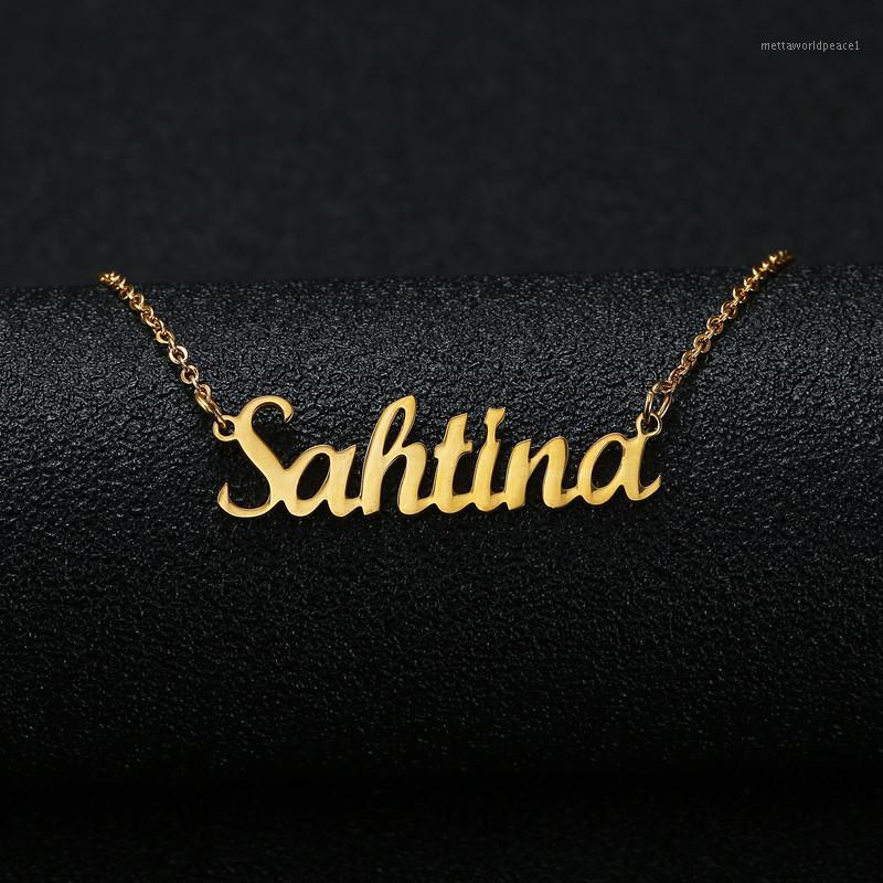 

Gold Silver Color Personalized Custom Name Pendant Necklace Customized Cursive Nameplate Necklace Women Handmade Birthday Gift1