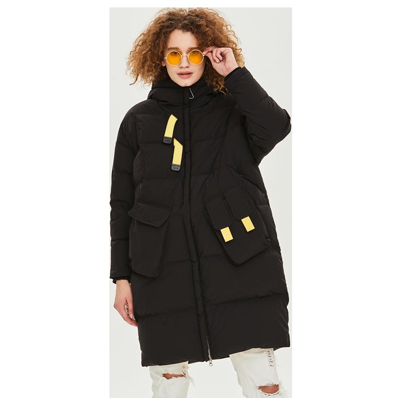 

Allure Amore Duck Down Jacket Women' Winter Plaid Coat Female Plus Size Warm Long Parka For Women Slim Clothes 2020 New, Classic black