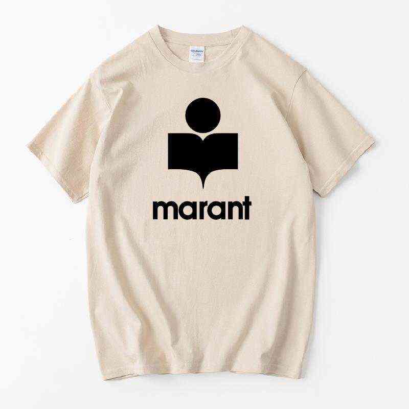 

Summer Marant T-Shirt Men Women Oversized Cotton Harajuku T Shirt O-neck Male Causal Tshirts Fashion Brand Loose Tops G0210, White