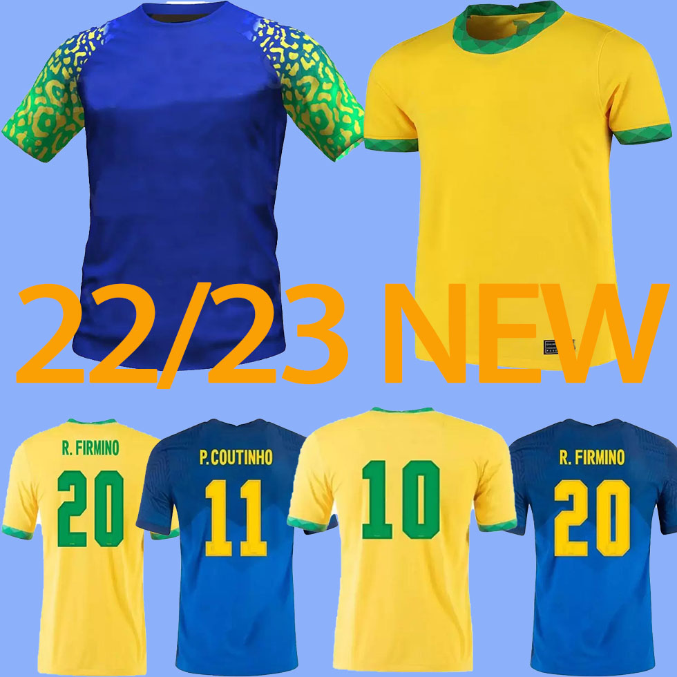 

BrazilS 2022 2023 soccer jerseys Camiseta de futbol PAQUETA NERES COUTINHO football shirt FIRMINO JESUS jersey MARCELO 2021 maillot de foot, Home