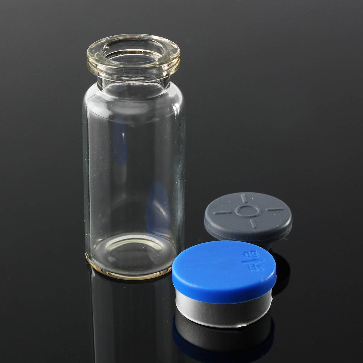 2021 10ML Clear Injection Glass Vial/Stopper With Flip Off Caps Small Medicine Bottles