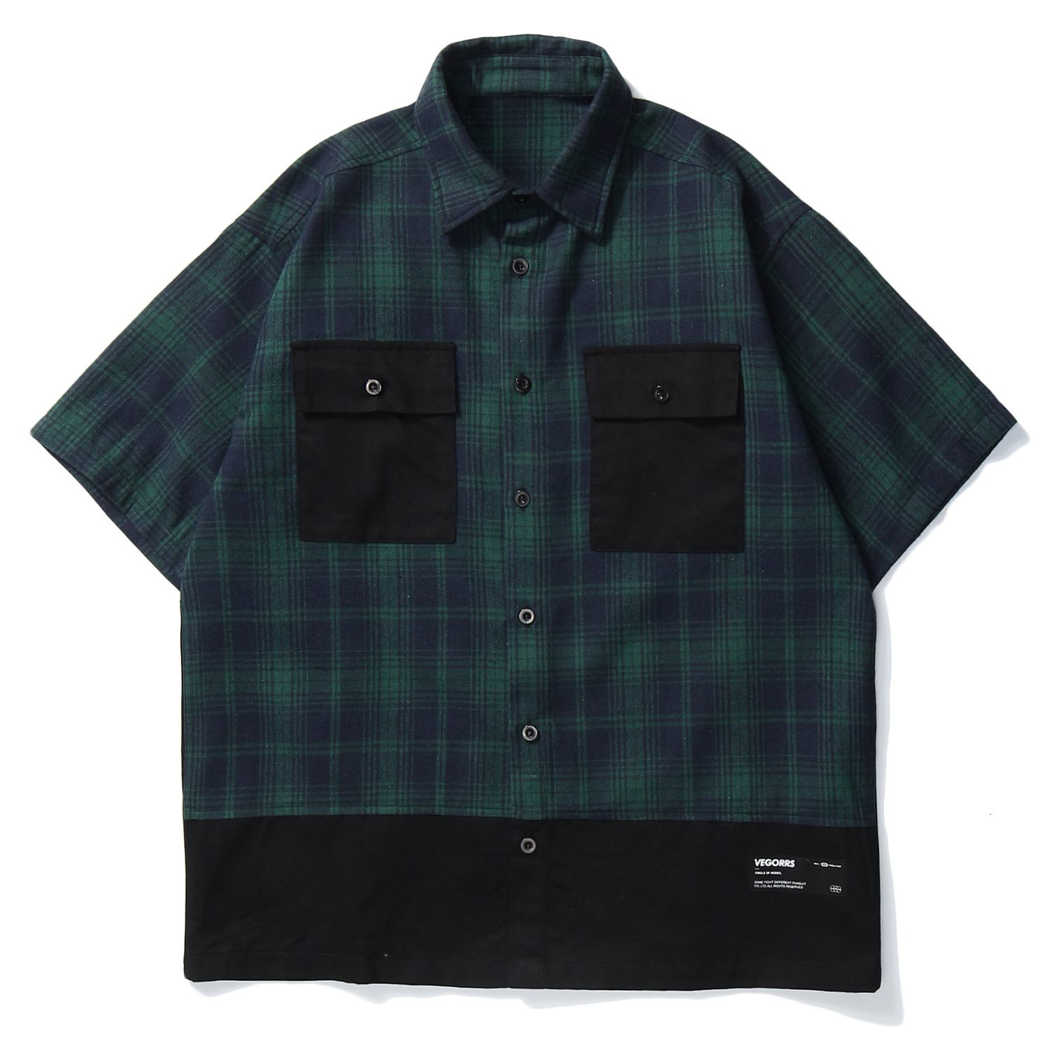 

2021 New Aelfric Eden Harajuku Japanese Style Patch Printed Men's Summer Fashion Hip Hop Casual Shirt Famous Street 2flf, Green