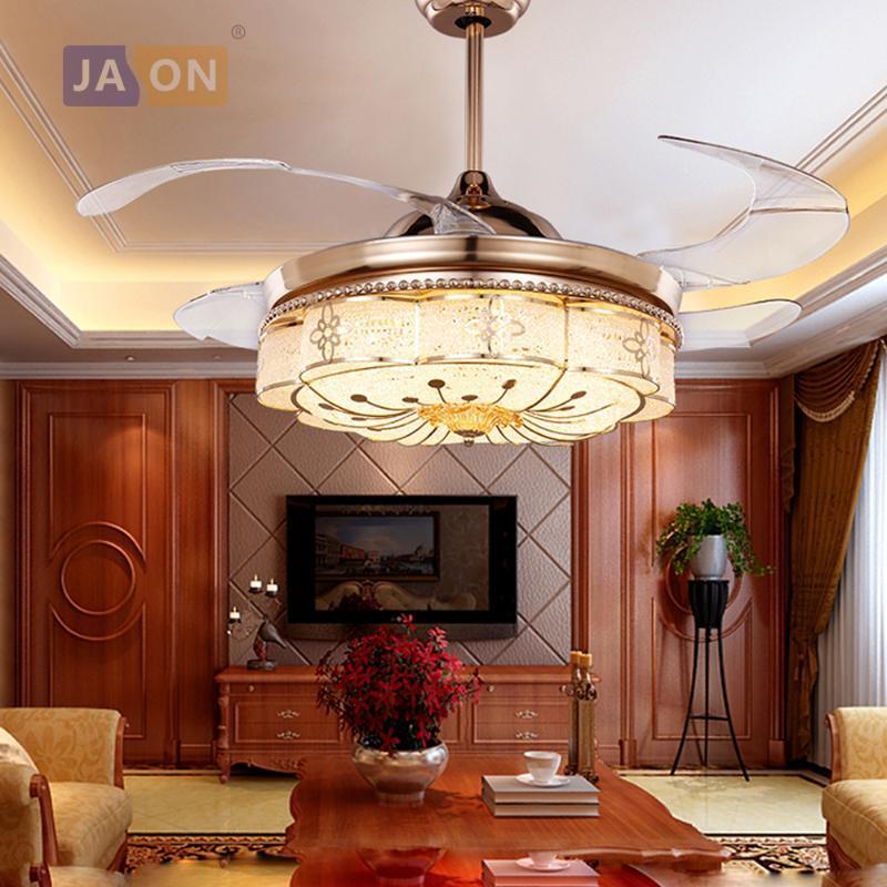 

LED Modern Steel Alloy Acryl ABS Gold Ceiling Fan.LED Lamp.LED Light.Ceiling Lights.LED Ceiling Light.For Foyer Bedroom1