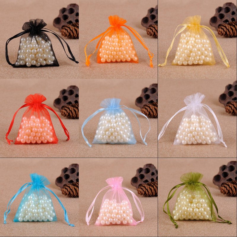 

Newest 100 pcs Jewelry bags Pouches Purple With Drawstring bag Organza Gift Bag Packing Bags 96 N2