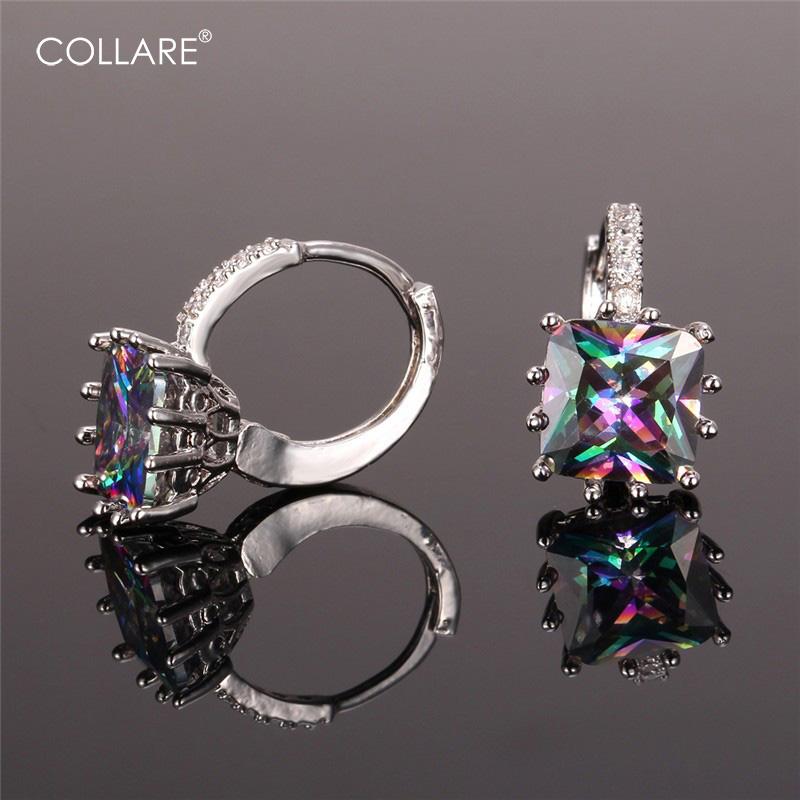 

Collare Hoop Earrings For Women Gold/Silver Color Luxury Cubic Zirconia Crystal Accessories Earrings Fashion Jewelry E133