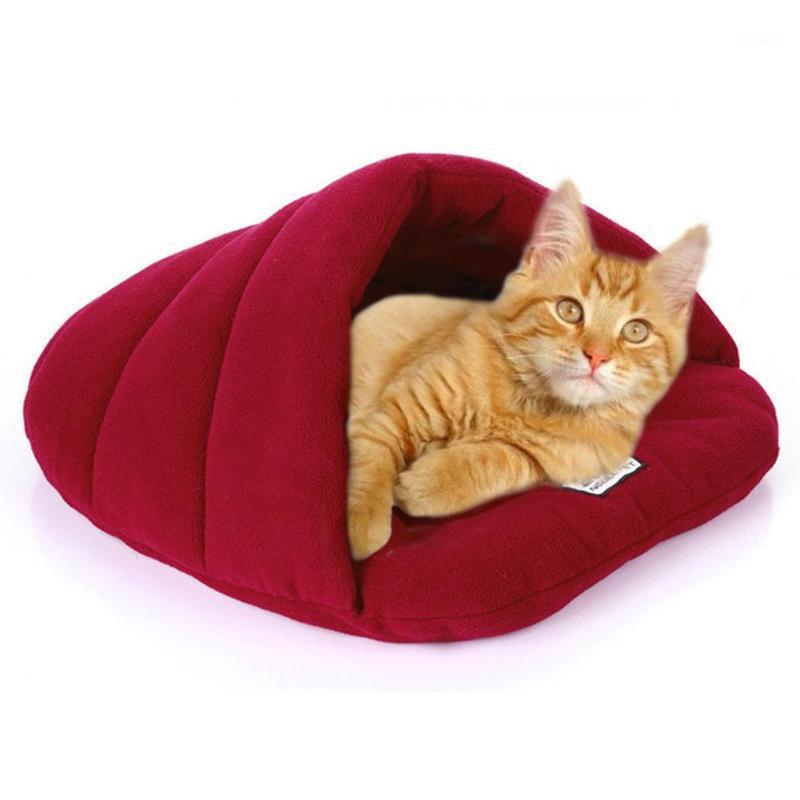 

Pet Cat Dog Puppy Nest Bed Soft Warm Cave House Sleeping Bag Mat Pad M L1, Camel