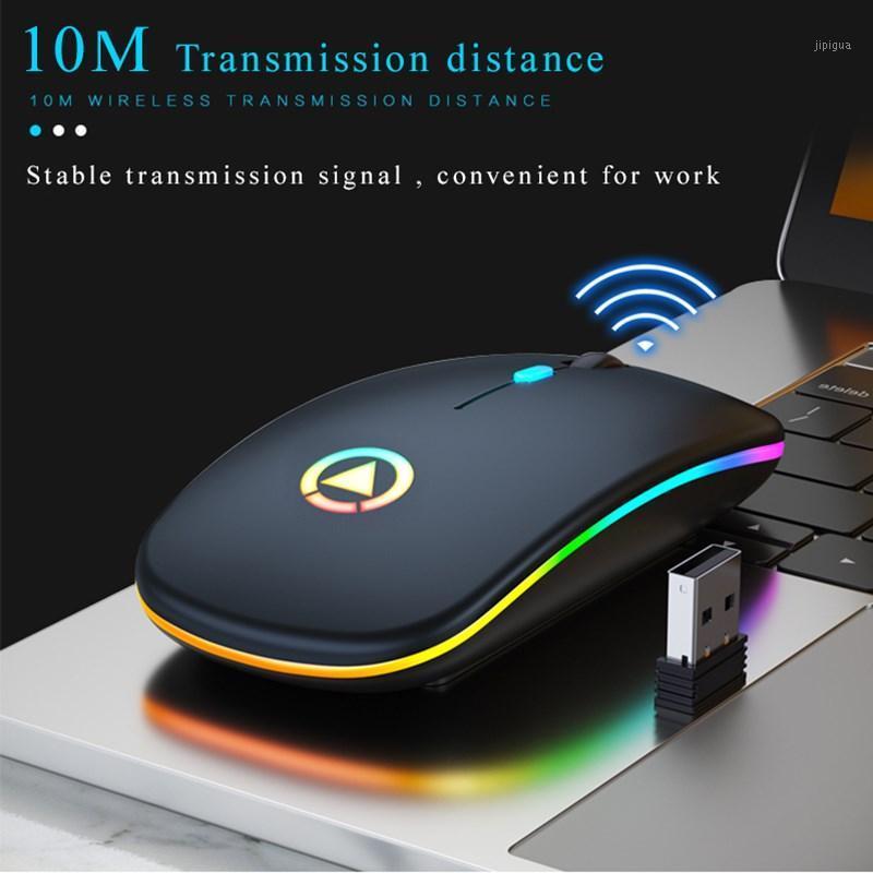 

Wireless Mouse Silent Mouse 1600 DPI Ergonomic Mause Noiseless PC Mute Colorful Glowing Office Chargeable/battery1