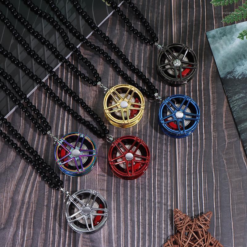 

New Arrivals Car Mirror Pendant Car Interior Decoration Pendant Aluminum Wheel With Absorber Ornament Hanging Accessories1
