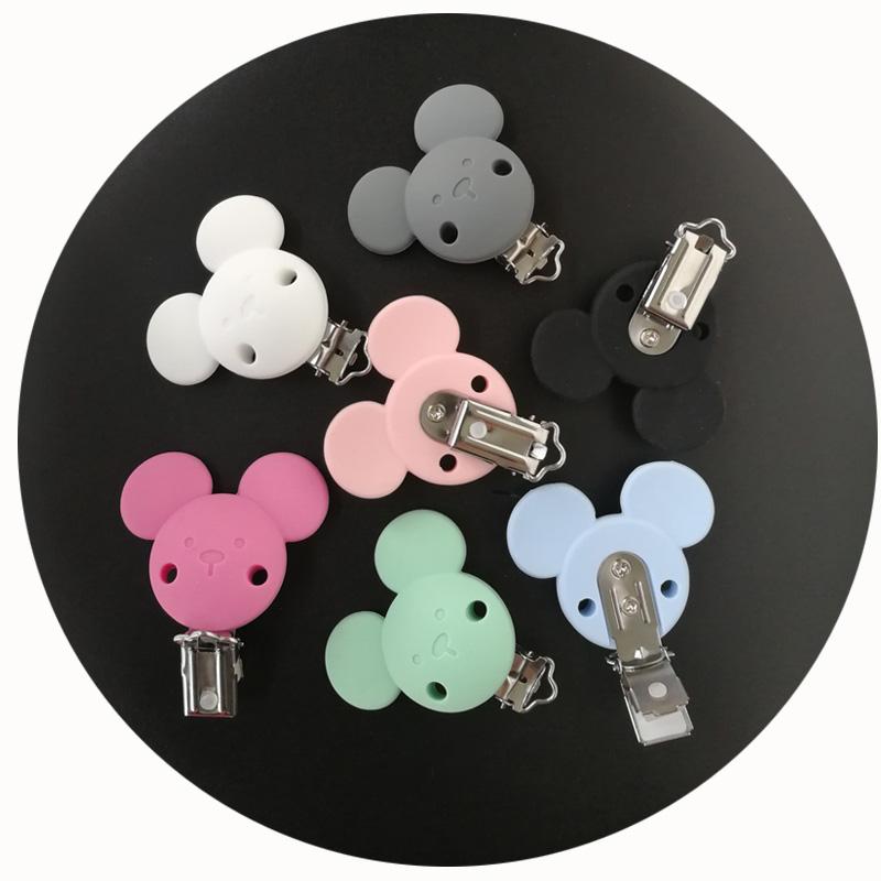 

1PCS Round Shaped Silicone Nipple Holder Pacifier Clips Baby Teething Chew Toys BPA Free DIY Pacifier Chain Accessories