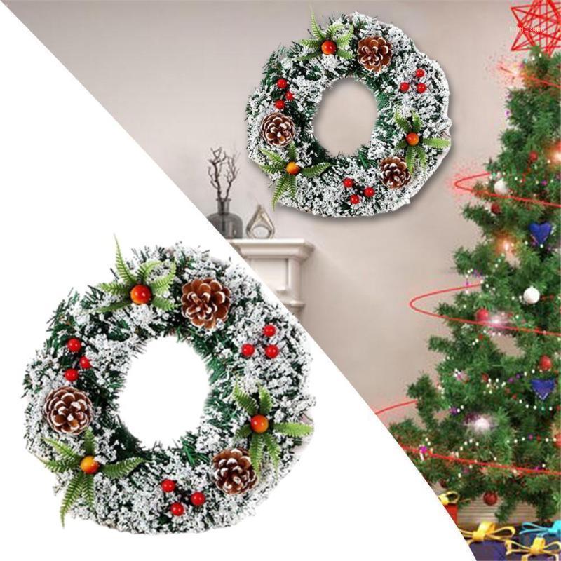 

1pc Simulation Wreath Christmas Hanging Ornaments Home Xmas Rattan Novelty Decor DIY Garland Festive Rattan Party Wreath Pa C8Z71