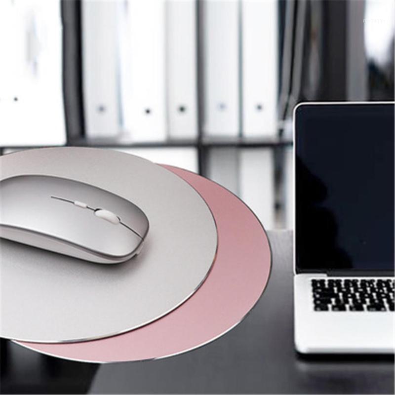 

1 Pcs Round Mouse Mat Aluminum Alloy Anti Slip Gaming metal Mouse Pad Computer Accessory Office Computer Table Mats Muismat1