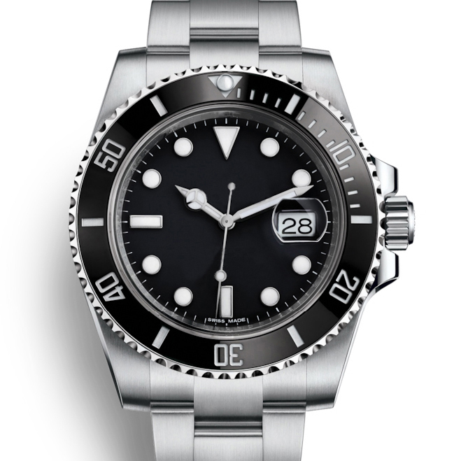 

Top Men High Quality Sports Automatic Mechanical 2813 movement Watches Ceramic bezel Stainless Steel 40mm Luminous Waterproof Wristwatch, As shown