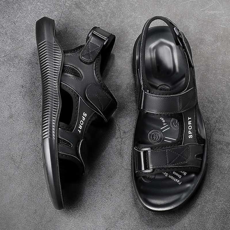 

vietnam shoes beach black sandals for men 39 leather mens new summer sports roman genuine sandles sandalia masculina lightweight1