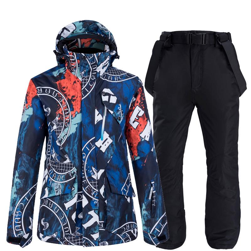 

Snowboard and ski suit men' suit thickened waterproof travel warm clothing, Picture product