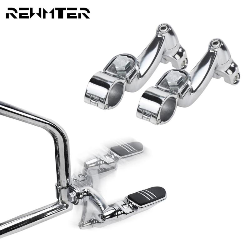 

1-1/4" 32mm Adjustable Highway Peg Mounting Kit Footpegs Engine Guards Mount Clamps For Harly Dyna Softail Touring XL
