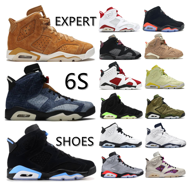 

2022 The latest 6 6s basketball shoes Mint Foam cactus university blue electric green Bordeaux paris Hare UNC Infrared White men women sports sneakers 35-46, Box