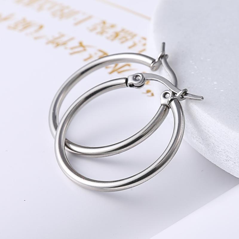 

1Pair 10mm to 70mm Fashion Women Girl Trendy Large Hoop Earrings Big Smooth Circle Earrings Simple Round Loop Jewelry