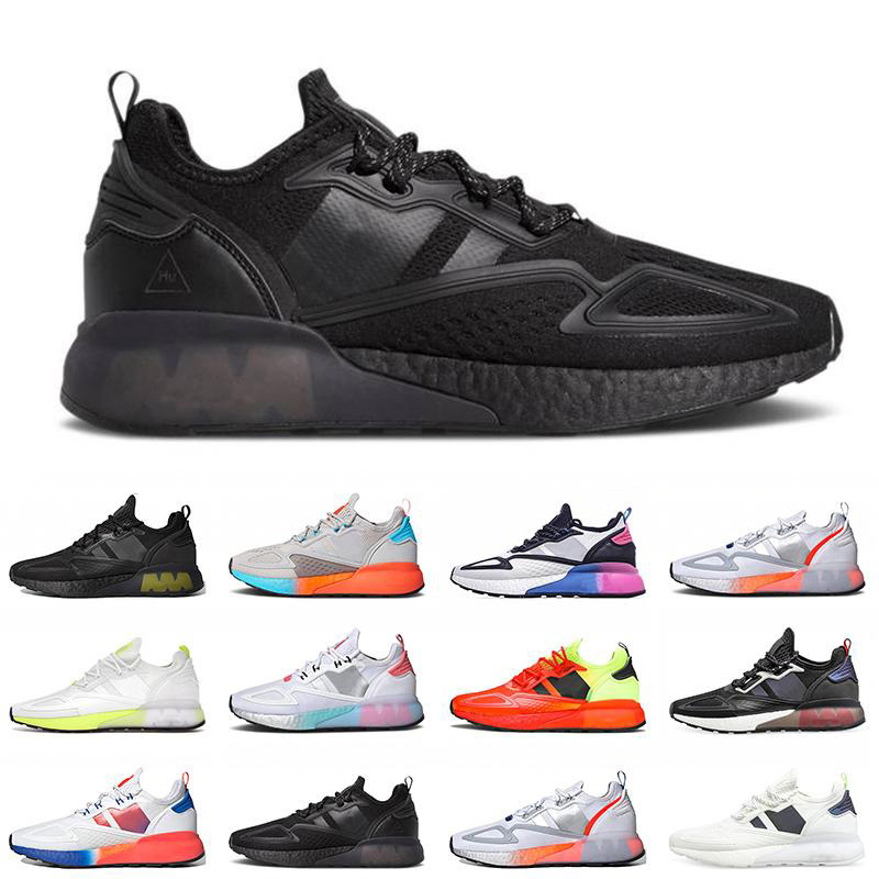 

2022 ZX 2K Boost mens running shoes sneakers Black future White Pink Grey Bold BLack Purple Tint Ninja Green Core Solar Yellow Multi men women trainers sports shoe, Item#30