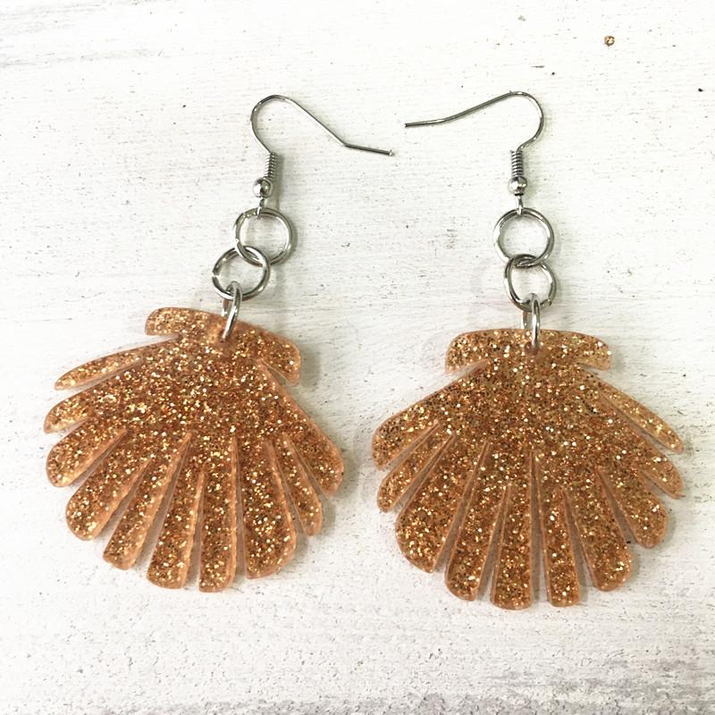 

Dongmu jewelry 2020 summer Parker style acrylic earrings exaggerated colorful shell earrings girl fashion birthday party gift