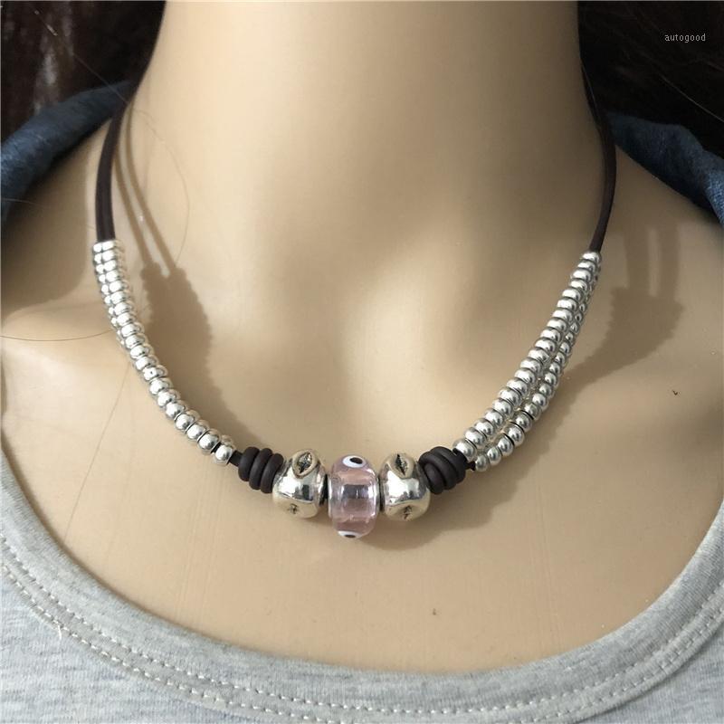 

Chokers Anslow Original Design Vintage Couples Zinc Alloy Glass Beads Statement Collar Necklace For Women Charms Jewelry LOW0017AN1
