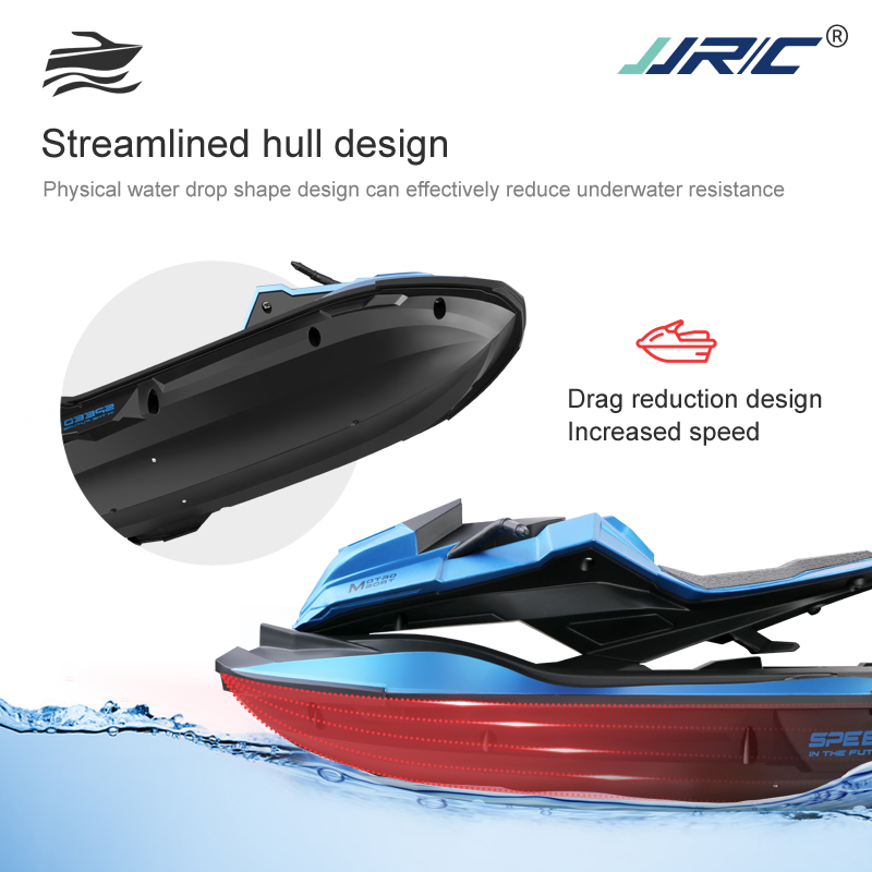 

Hipac JJRC S9 1/14 2.4G RC Boat 20Mins 40M Motorboat Remote Control Boat Motorcycle Double Motor Two Speed Outdoor Toys for Boys, Blue