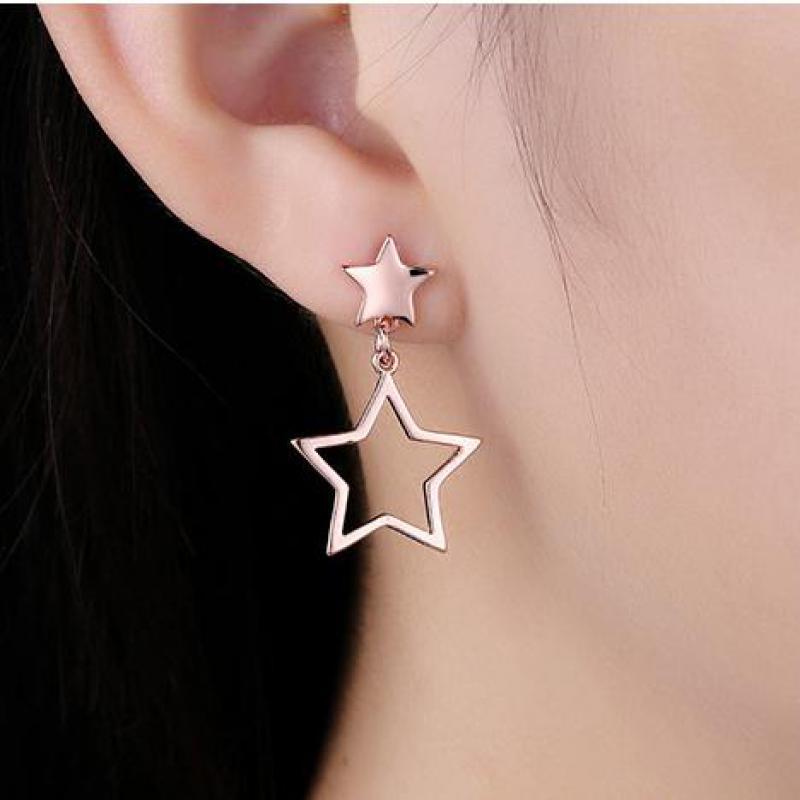 

Pentagram Earrings Gold Color Star Stud Earrings For Women Earing Jewelry Earings Earring Kolczyki Pendientes Brincos Oorbellen