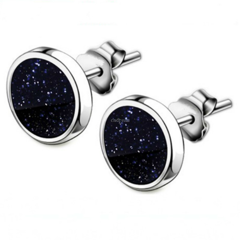 

Fashion rhombus Square Stud Earrings Black zircon diamond ear rings for women men jewelry will and sandy gift