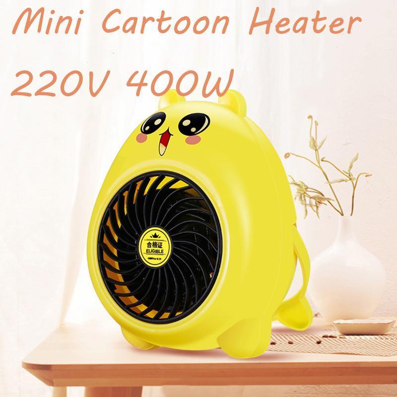 

220V 400W Mini Cartoon Fan Heater Portable Home Office Electric Heater Warmer Electric Warming Treasure Children's Gift1