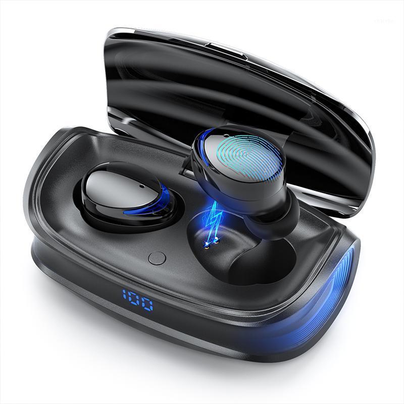 

TWS Wireless Headphones Bluetooth 5.0 Earphone Type-c Charging Case HD Stereo Sports Waterproof Earbuds Headsets With Microphone1, Black