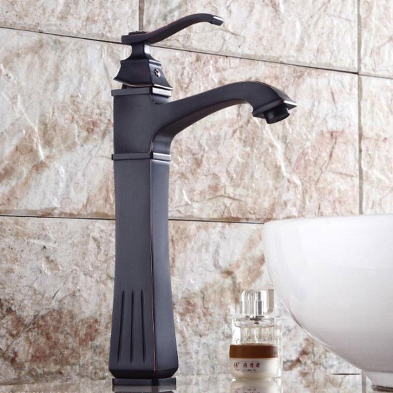 

Copper black faucet European cold and hot water mixing faucet wholesale toilet four faucets basin