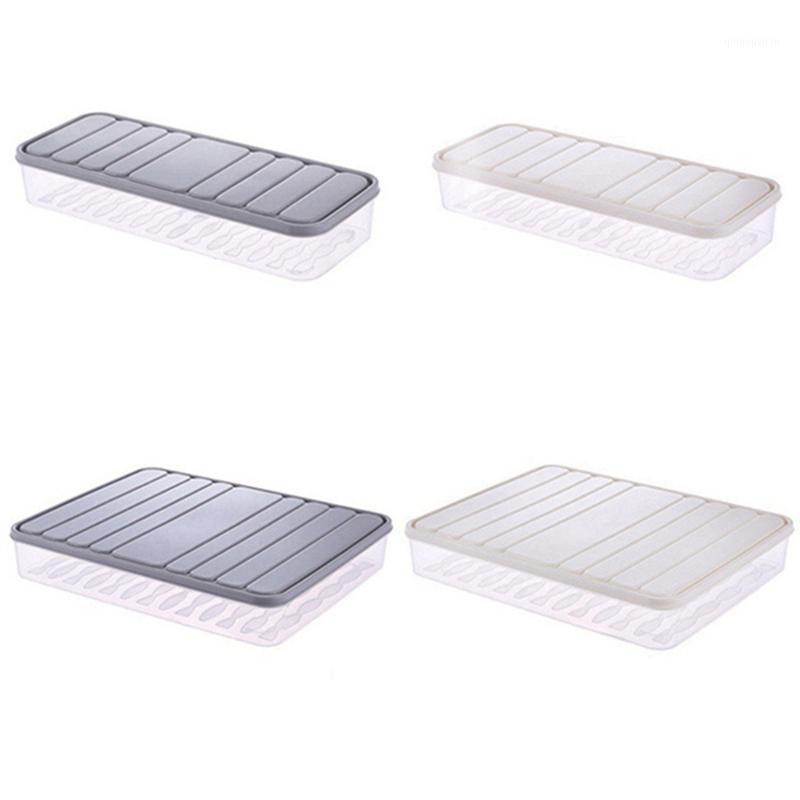

4 Pcs Set Refrigerator Preservation Storage Box Plastic Freezer Space Saver Container Organization Rack Kitchen Storag1