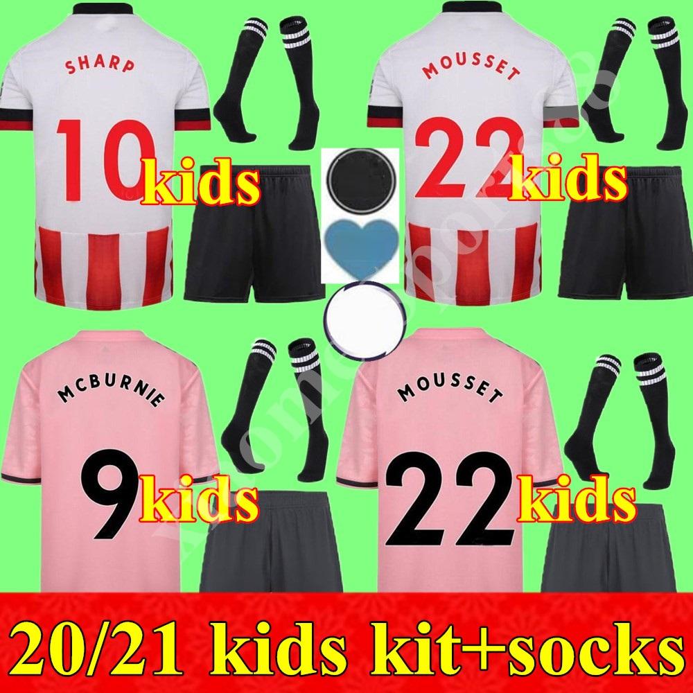

New Kids kit 20 21 Sheffield home Soccer Jerseys MOUSSET McBURNIE LUNDSTRAM NORWOOD SHARP 2021 away United 2020 youth Football Shirts, Home+patch