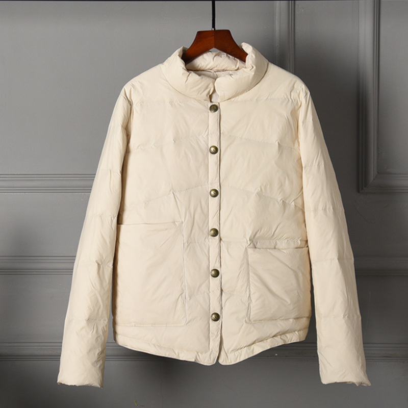 

2021 New Winter Ultra Light White Down Short Oversize Autumn Jackets Puffer Pocket Parkas Female Jacket ITLP, Pink