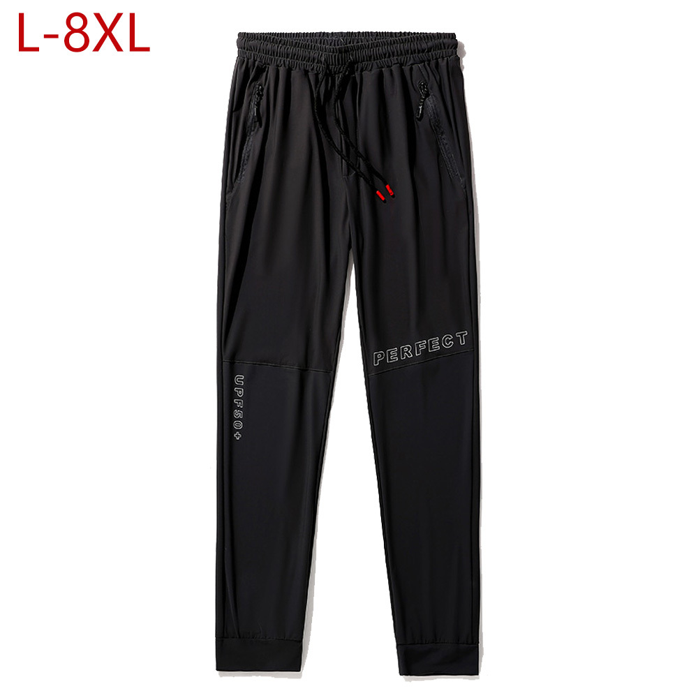 

2020 Men Sweatpants of Thin Men's Clothing Joggers Overalls Track Pants Big-size 4xl 5xl 6xl 7xl 8xl Mxmg, 2819 black gray