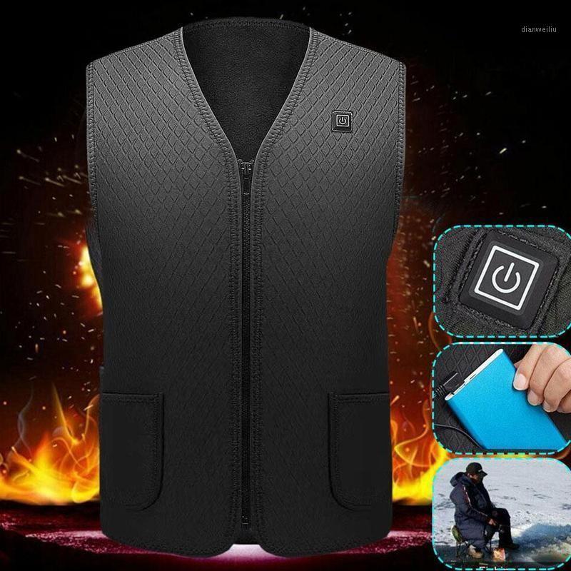 

Unisex Heated Thermal Vest USB Charging Heated Vest Thermal Sleeveless Jacket Suitable for Outdoor Camping Hiking1, Black