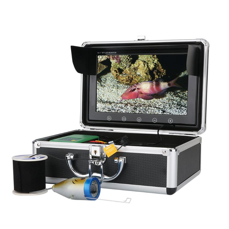

10inch Fish Finder Underwater Fishing Camera 15pcs White LEDs+15pcs Infrared Lamp 1080P 15M/30M/50M Camera For Ice Fishing
