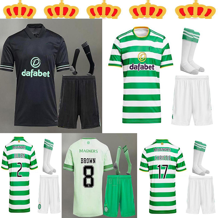 

20 21 Celtic fc Soccer Jersey MCGREGOR GRIFFITHS 2021 Klimala FORREST ROGIC CHRISTIE EDOUARD Home Children's + men's sock s, Black;yellow